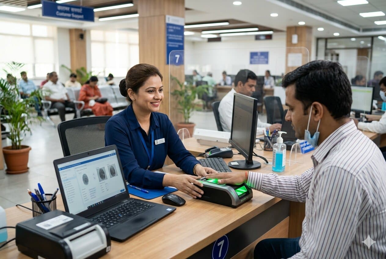 Modern corporate office indicating background check requirements for professional workers and employees