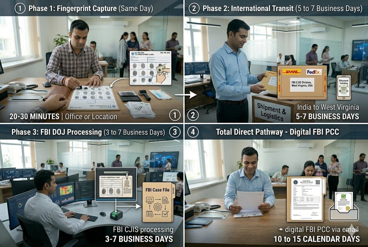 How Long Does FBI PCC Take from India? (2025 Processing Times) — fingerprinting immigration guide by PCC Police Check India